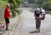 Kaler MARSHALL (Canyon Bicycles âÄì Shimano) grabs a roadside shower. 		CREDITS:  		TITLE:  		COPYRIGHT: